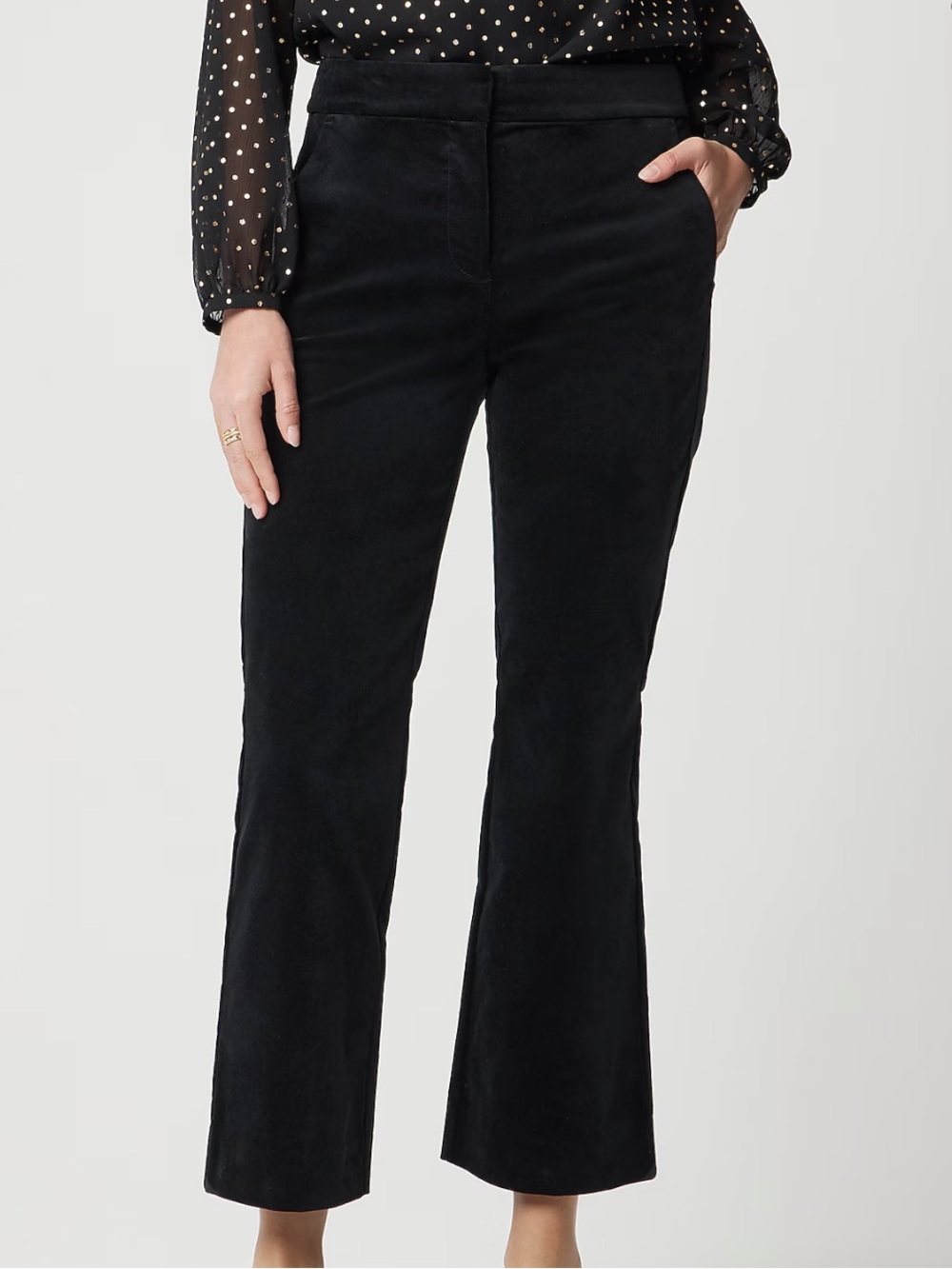 J. Crew Factory Velvet Kelsey Kick out Crop Pant